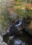 Waterfall at Minoo or Minoh national park in autumn, Osaka, Japan