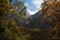 Waterfall at Modi khola valley on the way from Deurali to Machapuchare base camp ,Nepal.