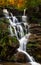 Waterfall with moss rocks