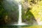 Waterfall at mountain Gorge in Batad, province Banaue. North Philippines