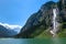 Waterfall Mountain Lake Green Photo taked at  Stillup Lake, Austria