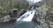 Waterfall in the mountains of the Kazakh Altai.