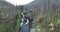 Waterfall in the mountains of the Kazakh Altai.