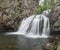 Waterfall Myantyukoski, three steps stone cascade in Karelia