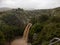 Waterfall In Nature Surrounded By Earth`s Green Trees.