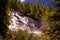 Waterfall on the Navisence river in Val d` Anniviers, Switzerland