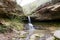 Waterfall near the rock monastery Saharna village, Republic of M