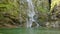 Waterfall near town Sonogno. Freezing cold waterfall. The Froda Waterfall  Verzasca Valley  Canton Ticino