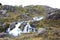 A waterfall near Trollpikken. Eigersund municipality. Rogaland county. Norway