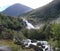 Waterfall neighborhood Briksdale, Norway