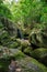 Waterfall in Nosy Mangabe, Madagascar wilderness