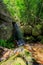 Waterfall in Nosy Mangabe, Madagascar wilderness