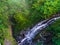 Waterfall over the river