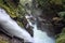 Waterfall Pailon del Diablo in the Andes. Ecuador