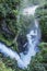 Waterfall Pailon del Diablo in Banos, Eciador