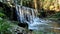 Waterfall in the park of the Estanislau fountain