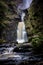 Waterfall Pistyll Rhaeadr in Wales, UK