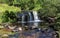 Waterfall and pool on the River Caerfanell in the Brecon Beacons