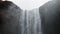 Waterfall powerful falling water slow motion