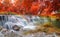 Waterfall in rain forest at national park