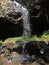 waterfall with a rainbow in front of it