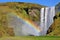 Waterfall and rainbow, Skogafoss Iceland