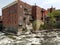 Waterfall and rapids in river in Sherbrooke, Canada