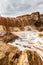 Waterfall in Riotinto mining area, Andalusia, Spain