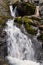 Waterfall and river stream Mountain views from hiking trails to Doughnut Falls in Big Cottonwood Canyon, in the Wasatch front Rock