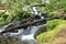 Waterfall and river in the valley of Wormsa