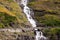 Waterfall Road Glacier National Park Montana Shale Glacier Melt