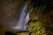 Waterfall rock night backlight
