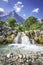 Waterfall and rocks in the Austrian Alps