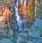 waterfall among the rocks beautiful view