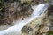 Waterfall in rocky canyon in Mala Fatra NP, Slovakia