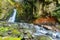 Waterfall Salto do Cagarao, Sao Miguel, Islas Azores, Portugal.