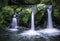 waterfall the schiessentumpel and bridge in luxembourg