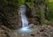 Waterfall in Schleifmuehlenklamm gorge