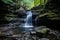 waterfall in a secluded forest