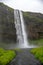 Waterfall Seljalandsfoss in the south coast of Iceland