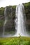 Waterfall Seljalandsfoss in the south coast of Iceland