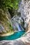 Waterfall Sentonina Staza on Sentonas trail between Rabac and Labin