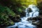 Waterfall Shypit on the Pylypets River, Ukraine