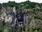 Waterfall Sidensackfall or Wasserfall Sidensackfall, Spritzbach stream in the Alpine Valley of Maderanertal