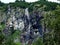 Waterfall Sidensackfall or Wasserfall Sidensackfall, Spritzbach stream in the Alpine Valley of Maderanertal