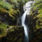 The waterfall Silverfallet near Abisko in Swedish Lapland, shot with long exposure and soft focus