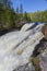 Waterfall Small Yaniskengas on Kutsayoki river. Murmansk region