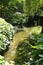 Waterfall in Sofiyivsky Park. Botanical Garden arboretum in Uman, Cherkasy Oblast, Ukraine