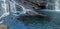 Waterfall spring Panoramic rocks Falls in Horton Plains National