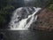 Waterfall in the sri lanka.